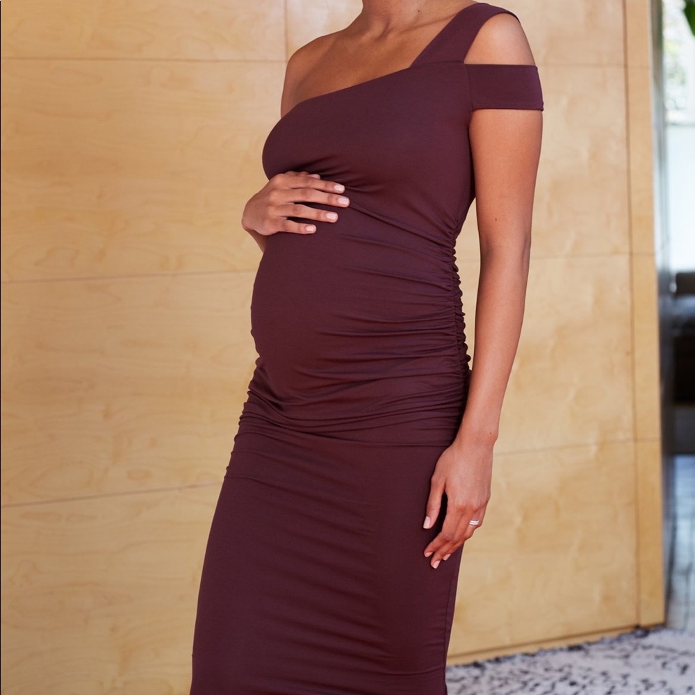 Isabella Oliver Brunswick Maternity Dress Sz 1, US 4 new w/o tags, Darkest Fig